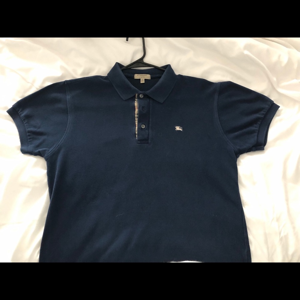 Men’s Navy Burberry polo size M